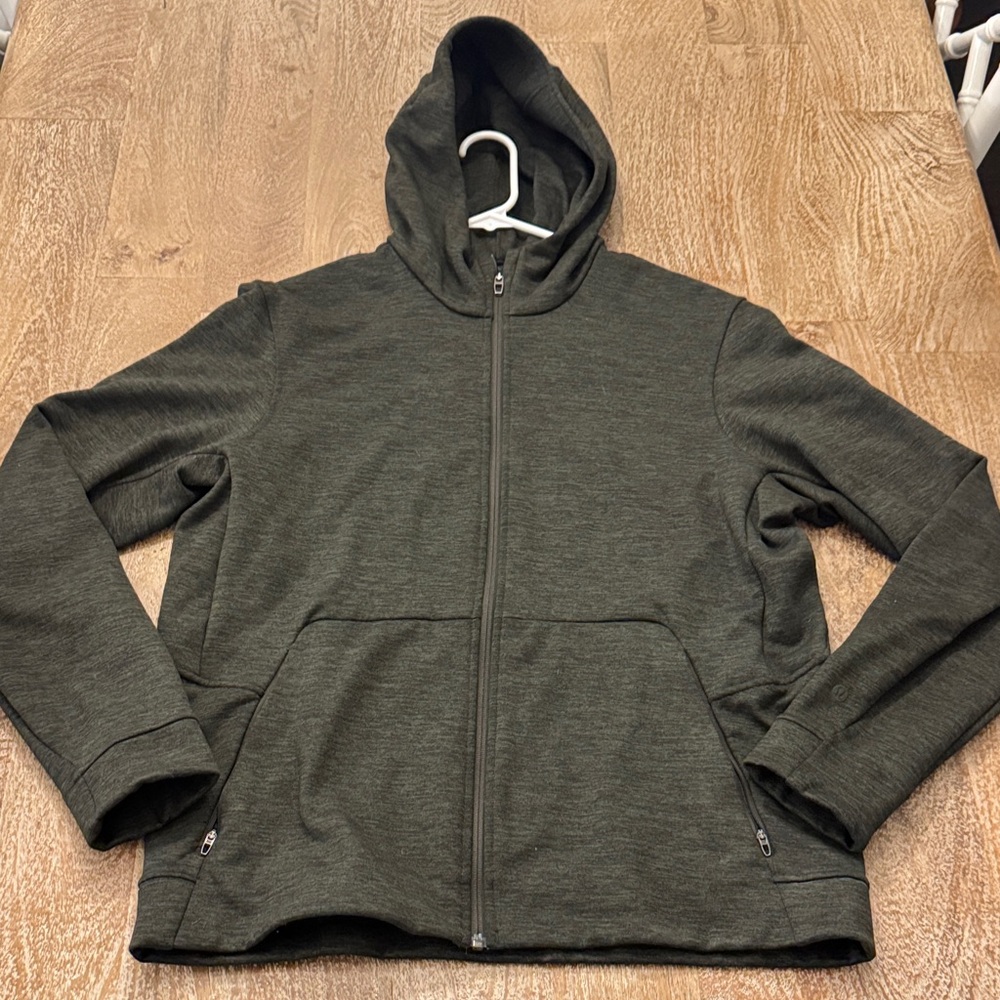 lululemon Heathered Olive Green Full-Zip Jacket